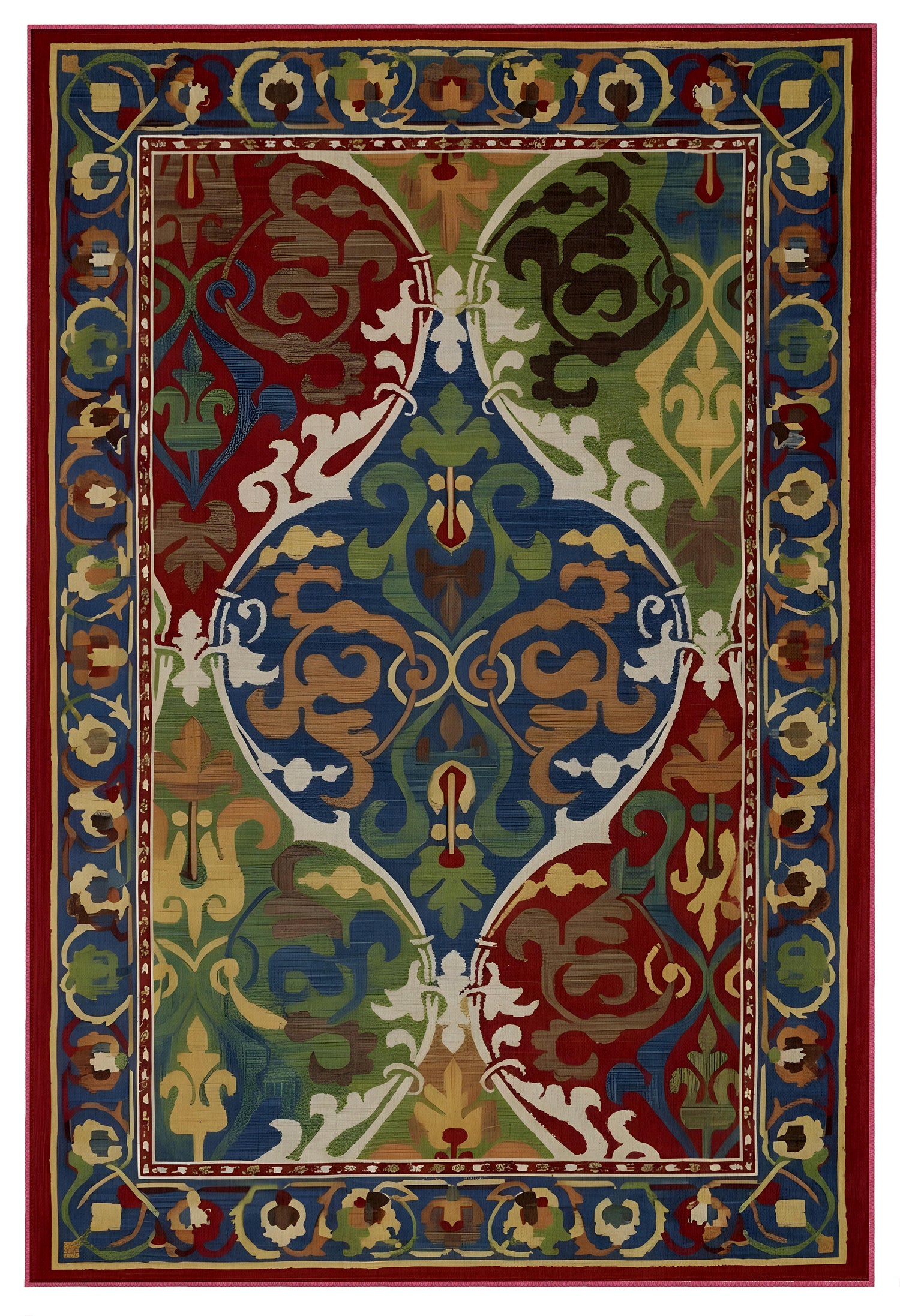 Arte HD035 Klasik Desenli Renkli Dekoratif Dokuma Halı