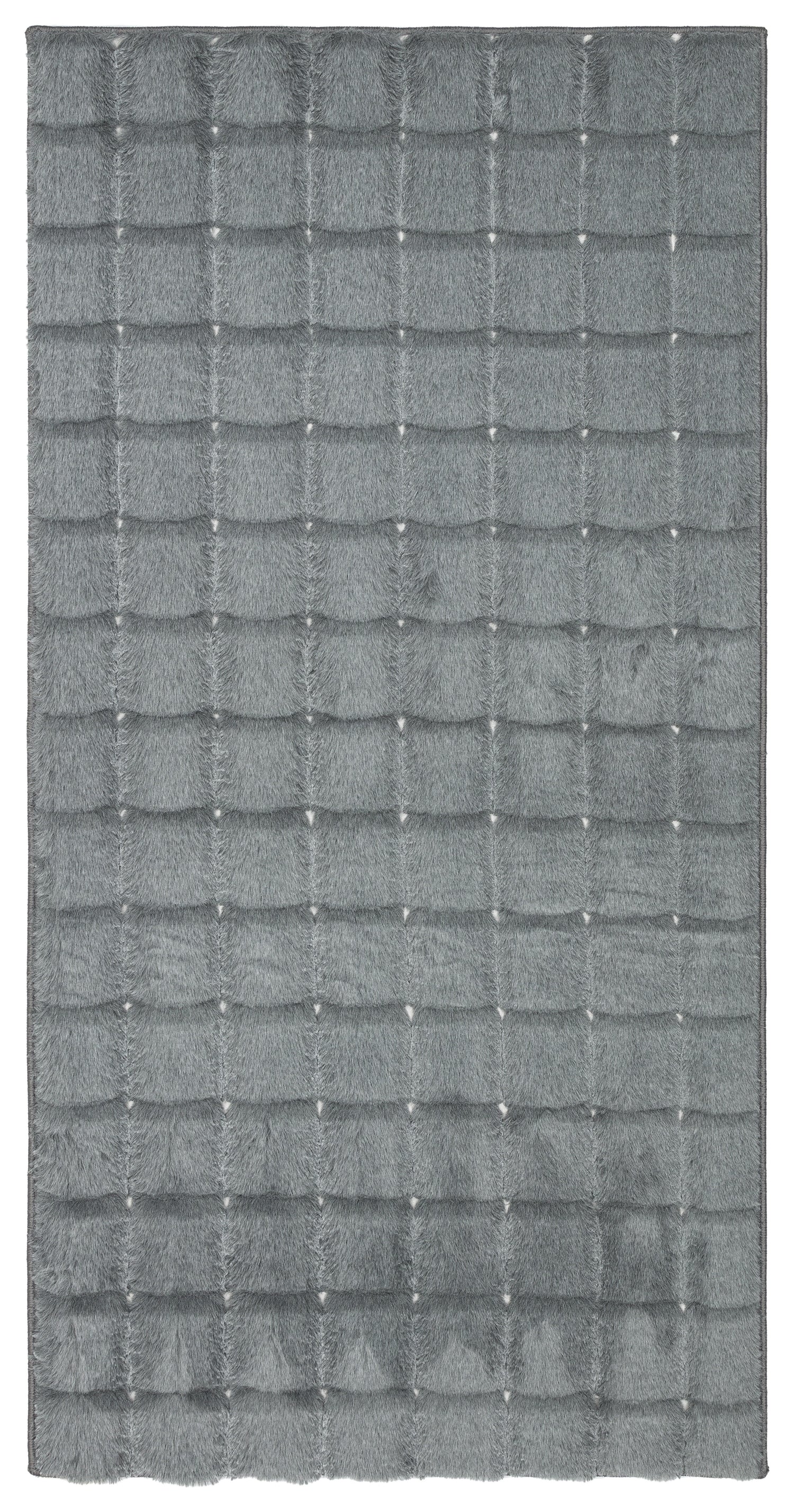 TAVŞAN SAMUR FÜME -  Kaymaz Taban Tavşan Shaggy Yatak Odası Oturma Odası Çocuk Odası Halısı