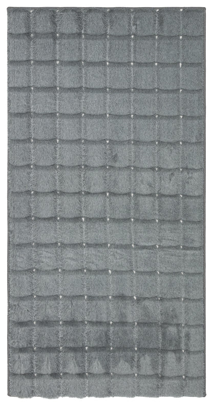 TAVŞAN SAMUR FÜME -  Kaymaz Taban Tavşan Shaggy Yatak Odası Oturma Odası Çocuk Odası Halısı