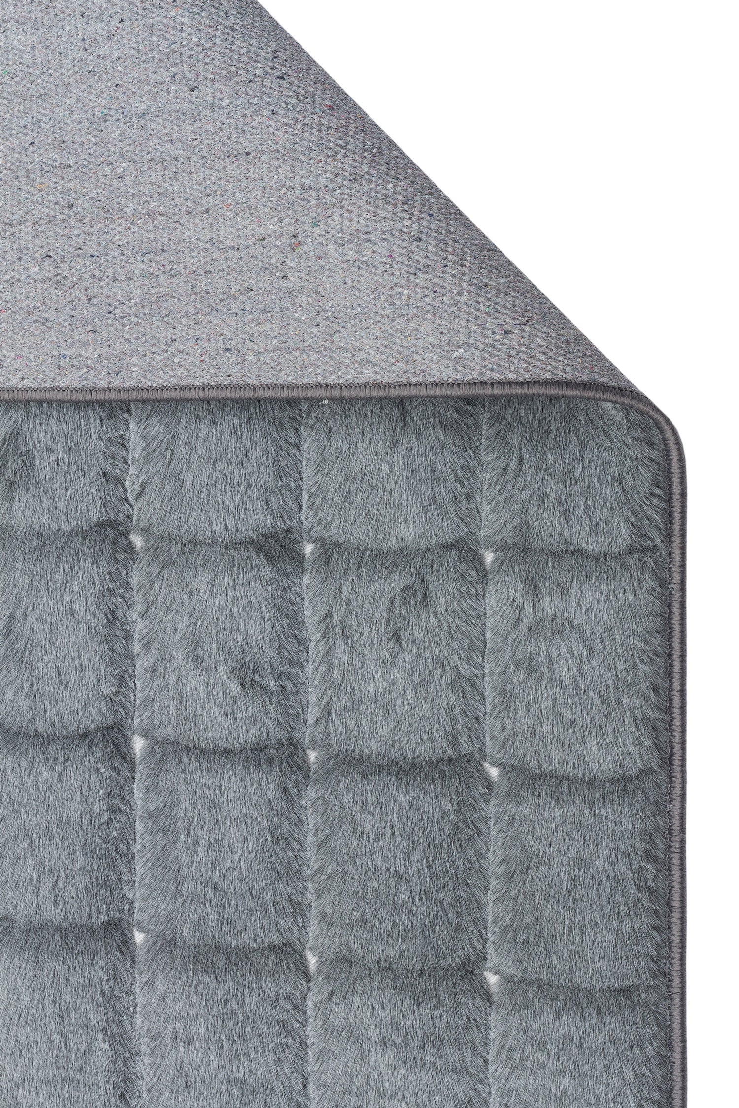 TAVŞAN SAMUR FÜME -  Kaymaz Taban Tavşan Shaggy Yatak Odası Oturma Odası Çocuk Odası Halısı