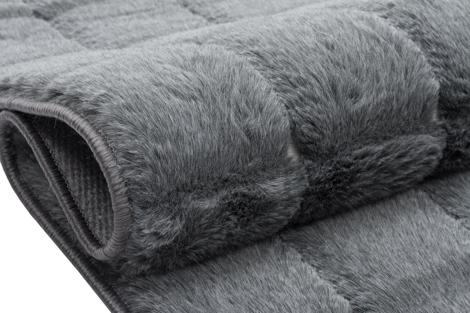 TAVŞAN SAMUR FÜME -  Kaymaz Taban Tavşan Shaggy Yatak Odası Oturma Odası Çocuk Odası Halısı