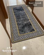 WEST - %100 Pamuk Dokuma Taban Makinede Yıkanabilir Kaymaz Halı