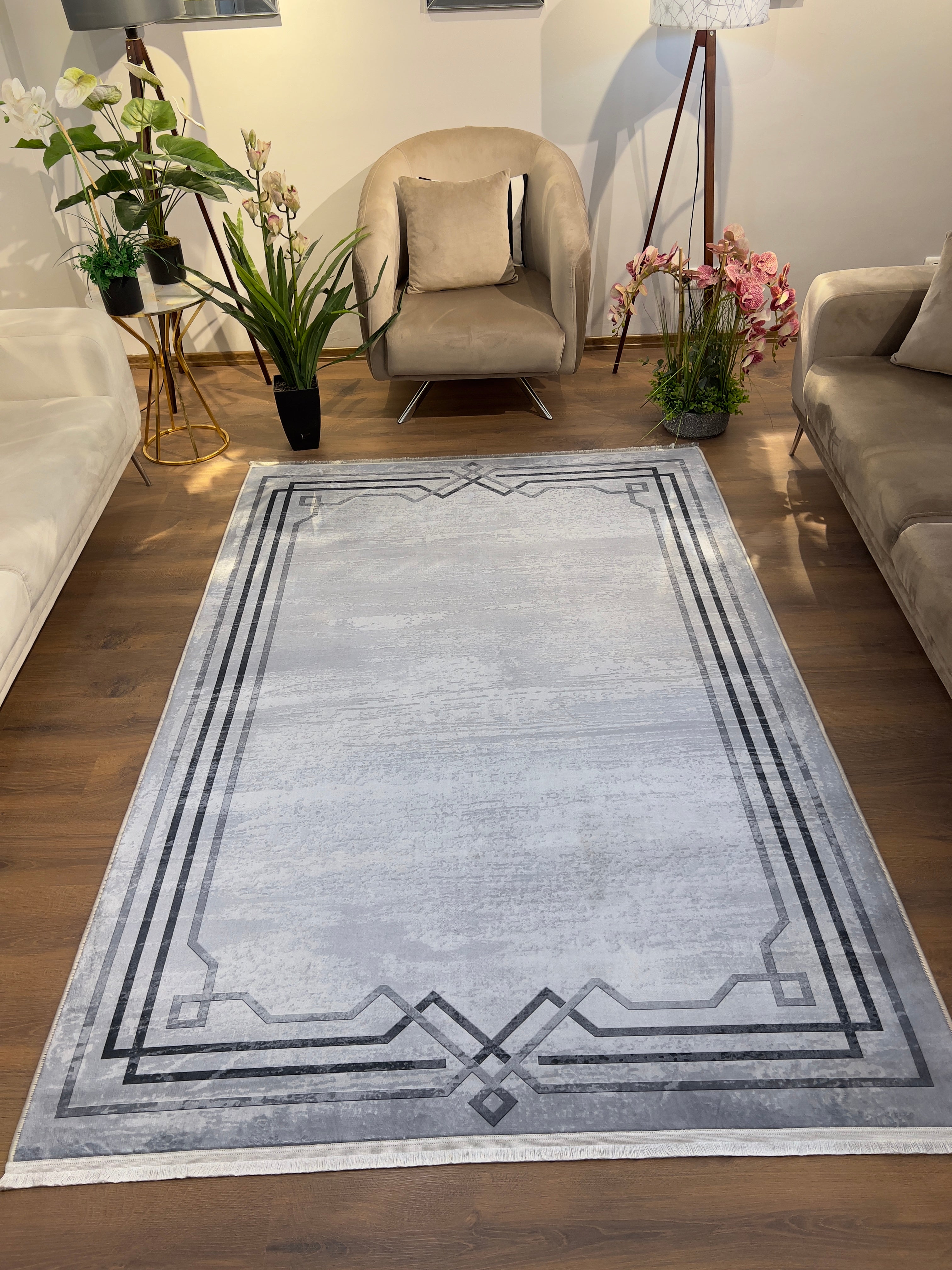 ALMY SOFT - %100 Pamuk Dokuma Taban Makinede Yıkanabilir Kaymaz Halı