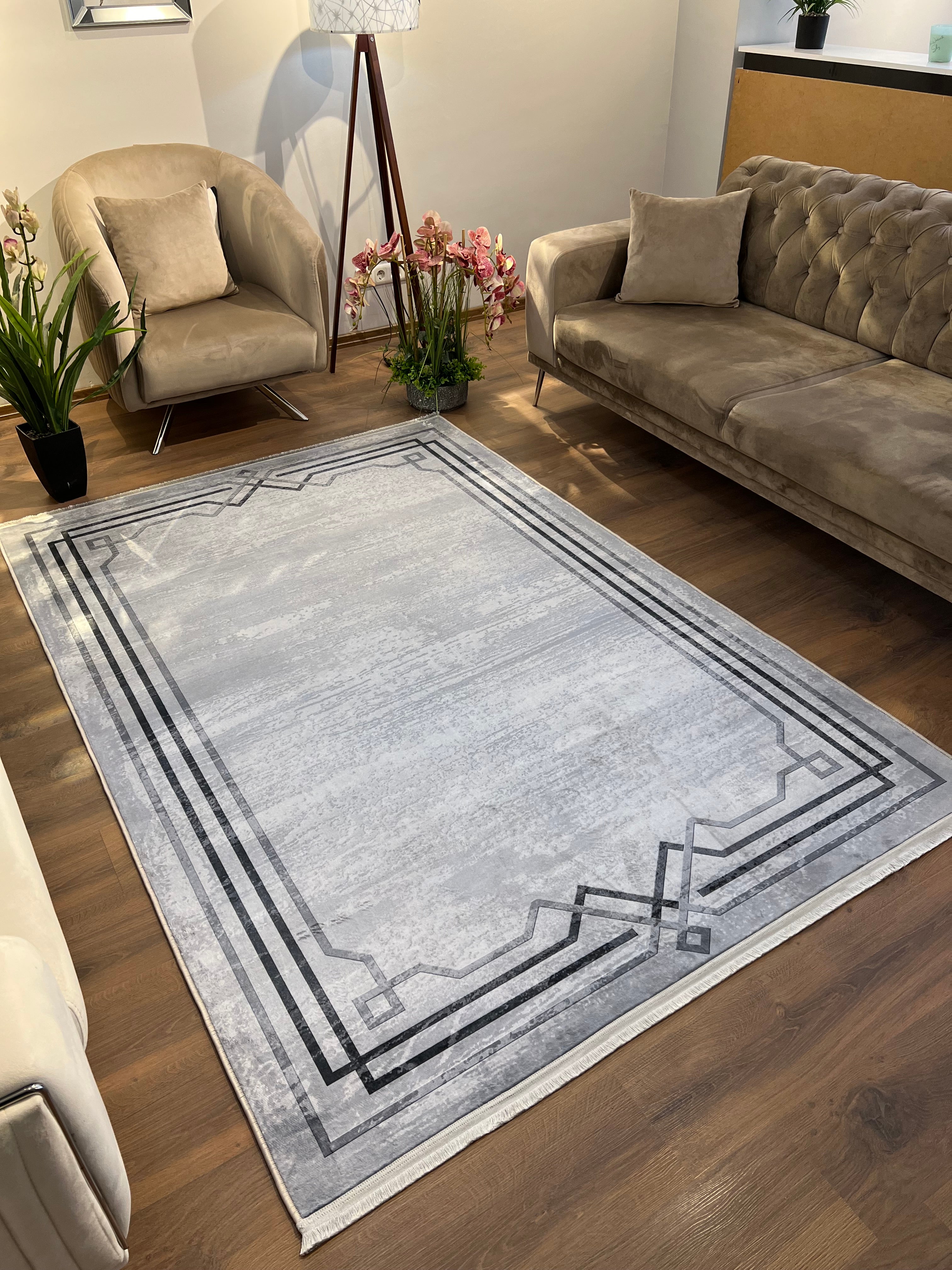 ALMY SOFT - %100 Pamuk Dokuma Taban Makinede Yıkanabilir Kaymaz Halı