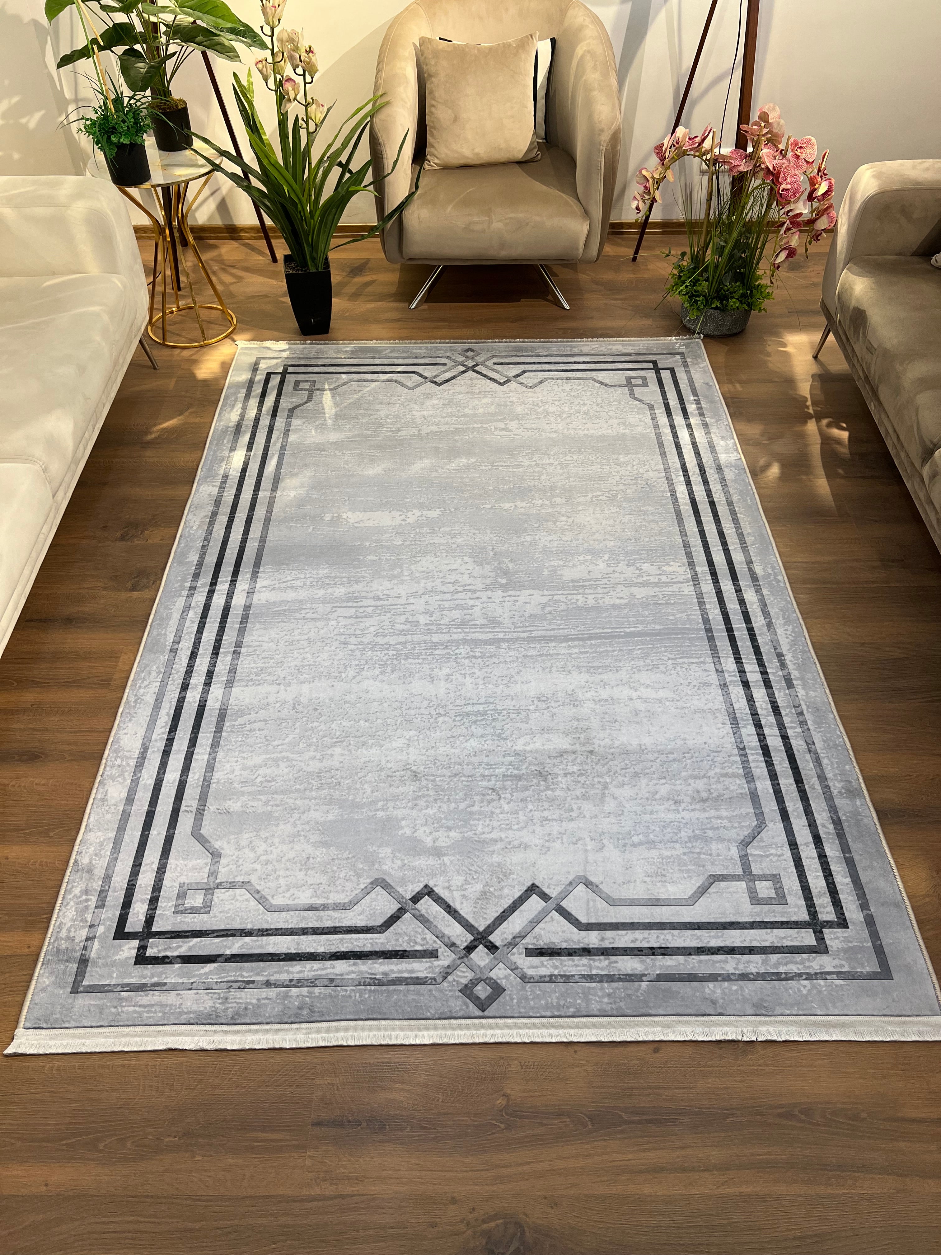 ALMY SOFT - %100 Pamuk Dokuma Taban Makinede Yıkanabilir Kaymaz Halı