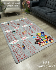 SMART RED - %100 Pamuk Dokuma Taban Makinede Yıkanabilir Kaymaz Halı