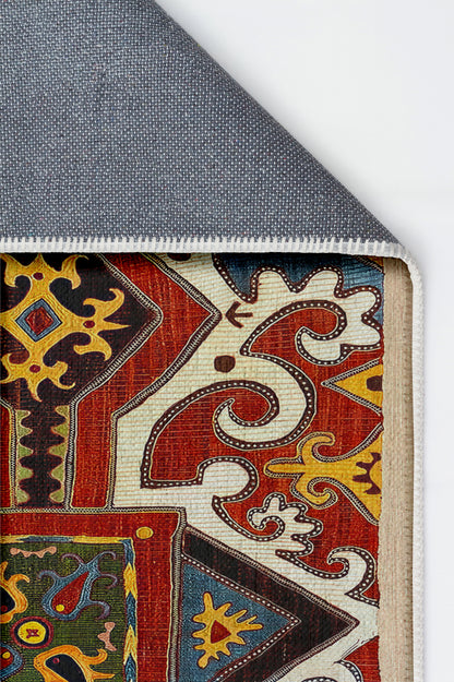 Arte HD023 Etnik Desenli Klasik Dekoratif Dokuma Halı