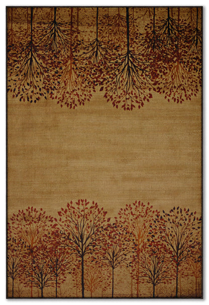 Arte HD024 Ağaç Desenli Modern Dekoratif Dokuma Halı