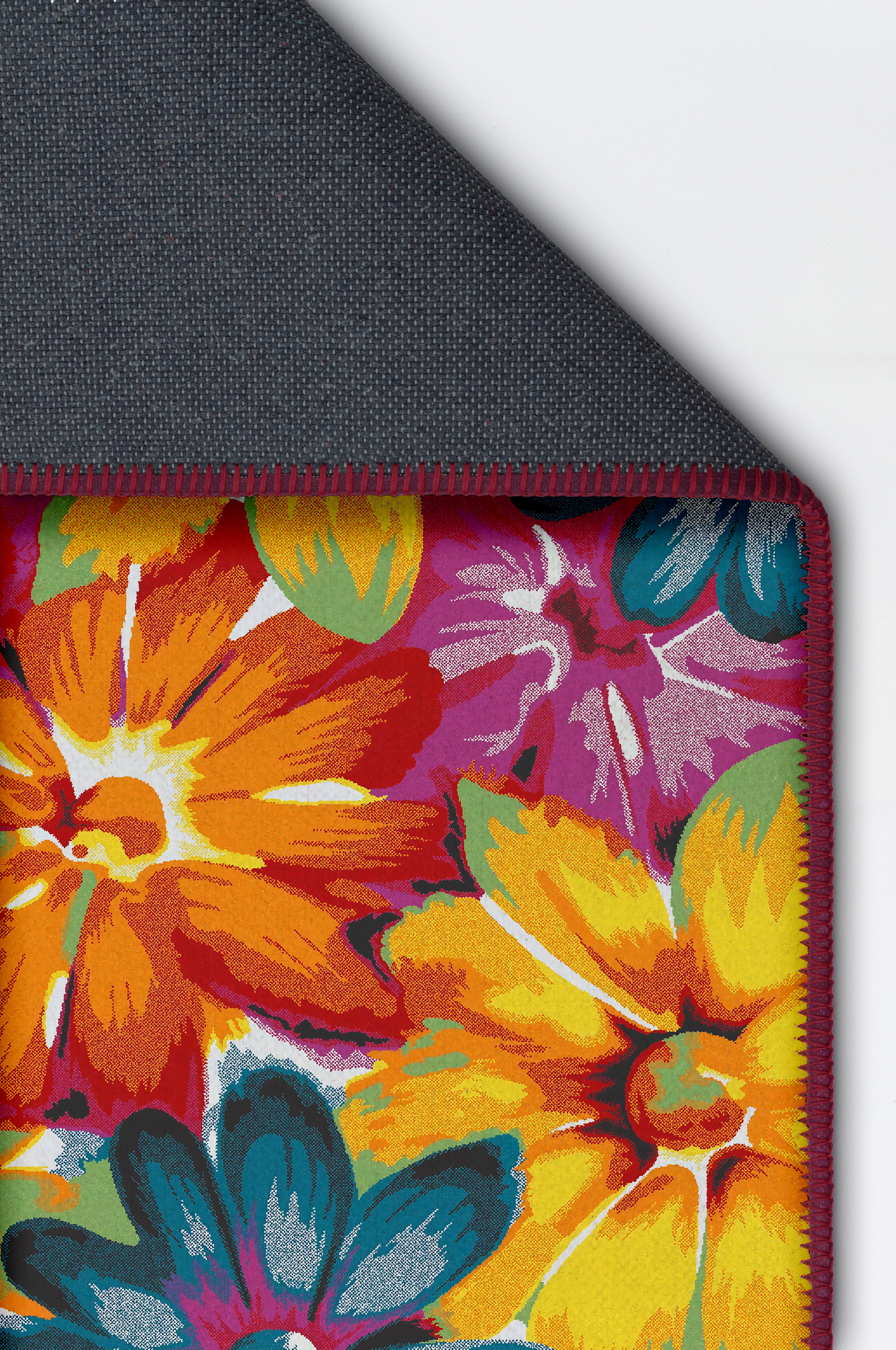 Arte HD030 Çiçek Figürlü Renkli Desenli Dekoratif Dokuma Halı