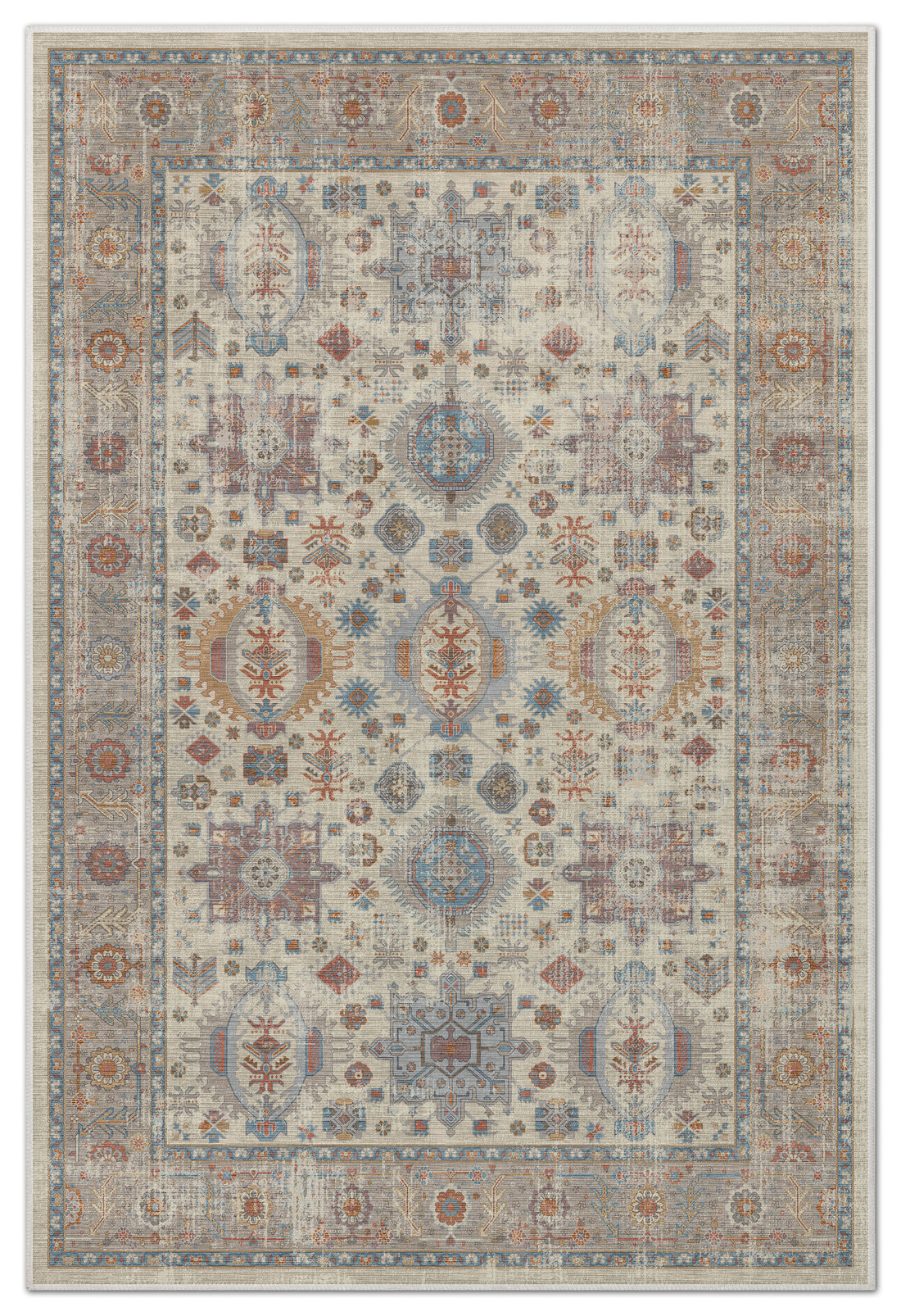 Arte VN001-1 Vintage Klasik Desenli Dekoratif Şönil Halı