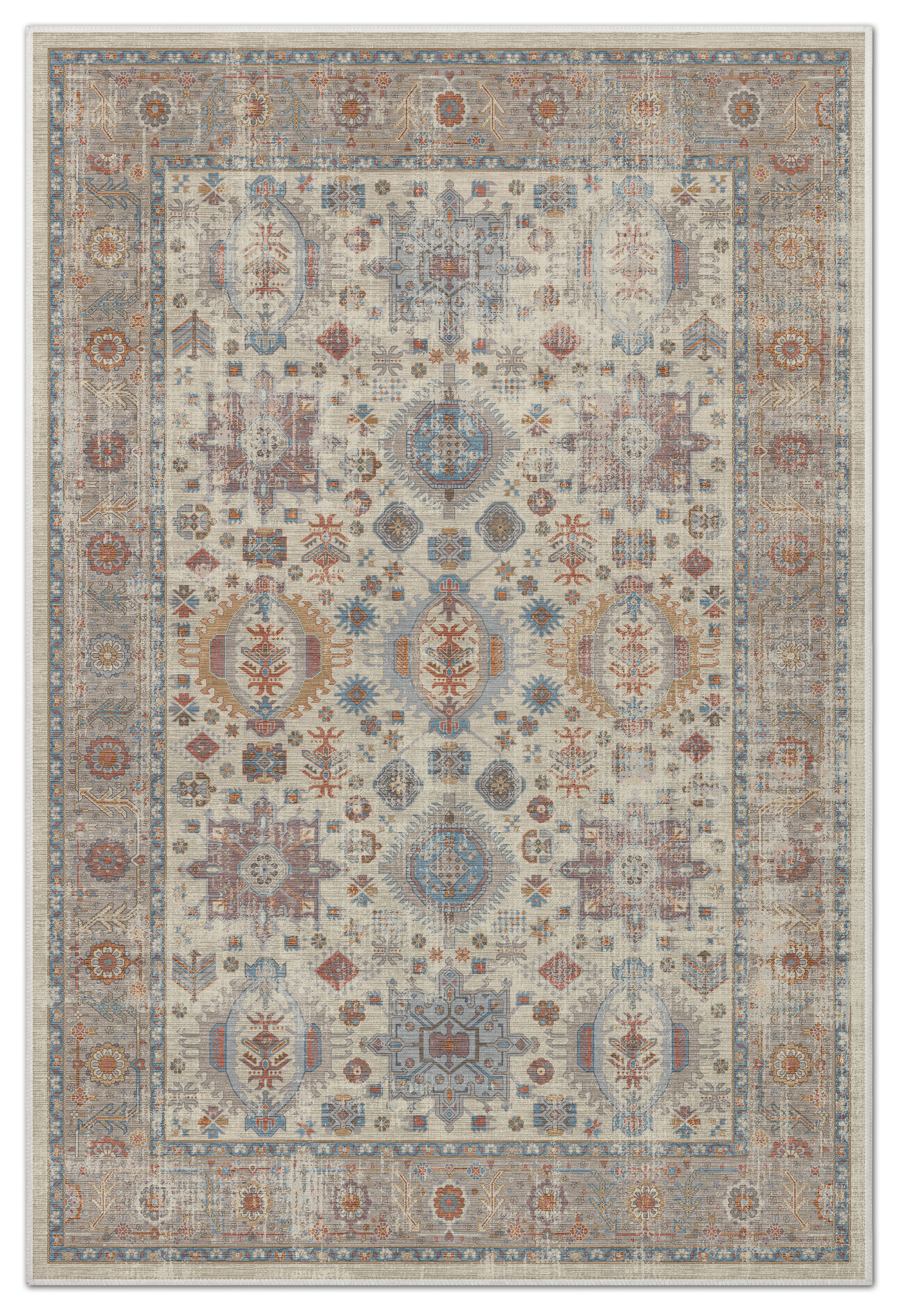 Arte VN001-1 Vintage Klasik Desenli Dekoratif Şönil Halı