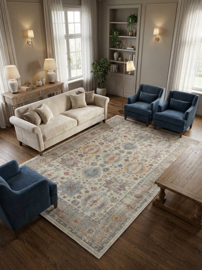 Arte VN001-1 Vintage Klasik Desenli Dekoratif Şönil Halı