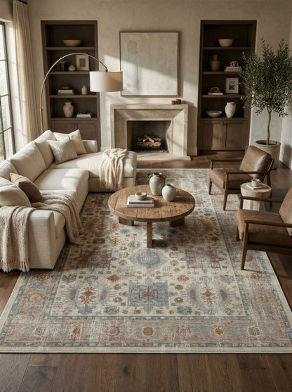 Arte VN001-1 Vintage Klasik Desenli Dekoratif Şönil Halı