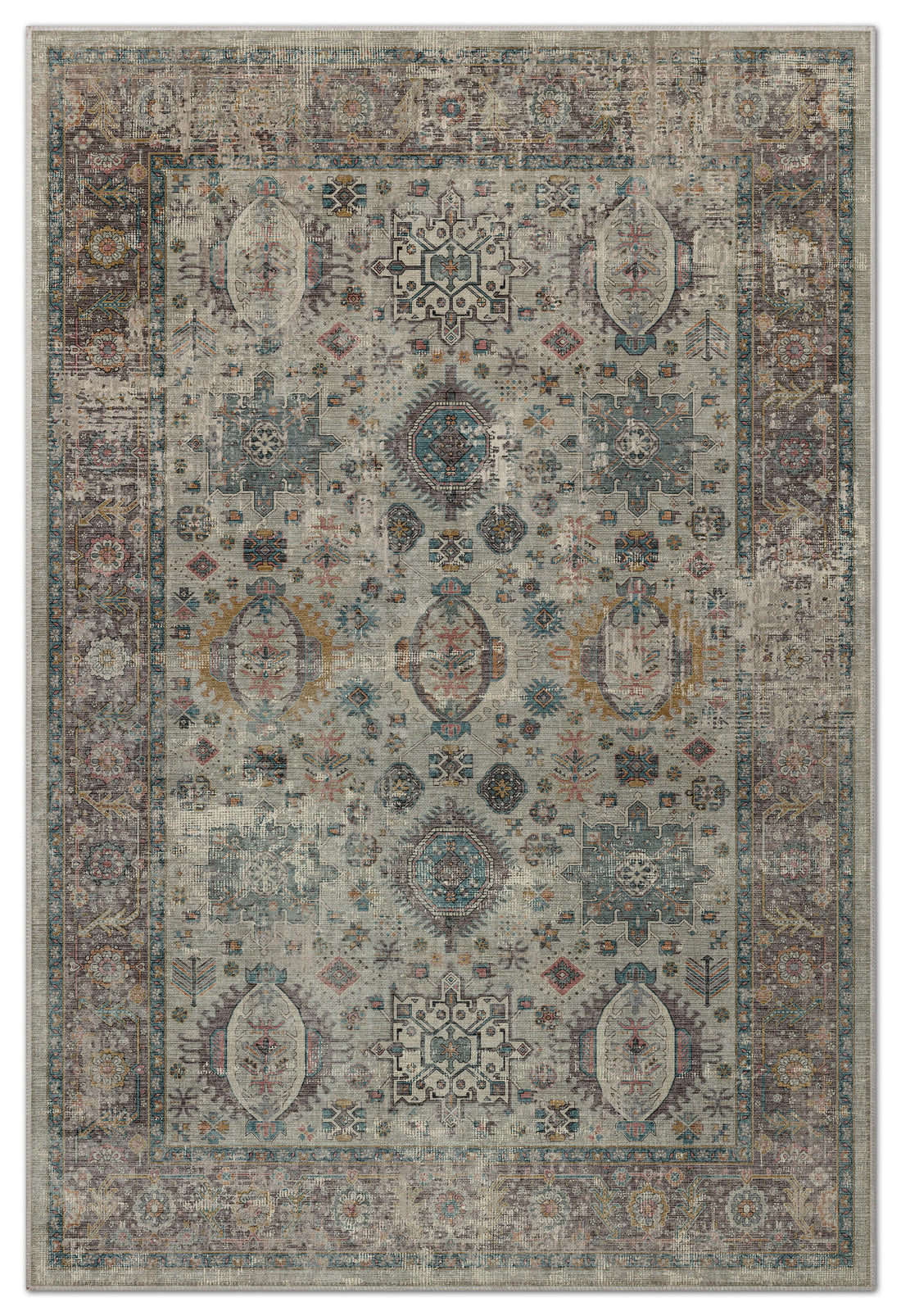 Arte VN001-2 Vintage Klasik Desenli Dekoratif Şönil Halı