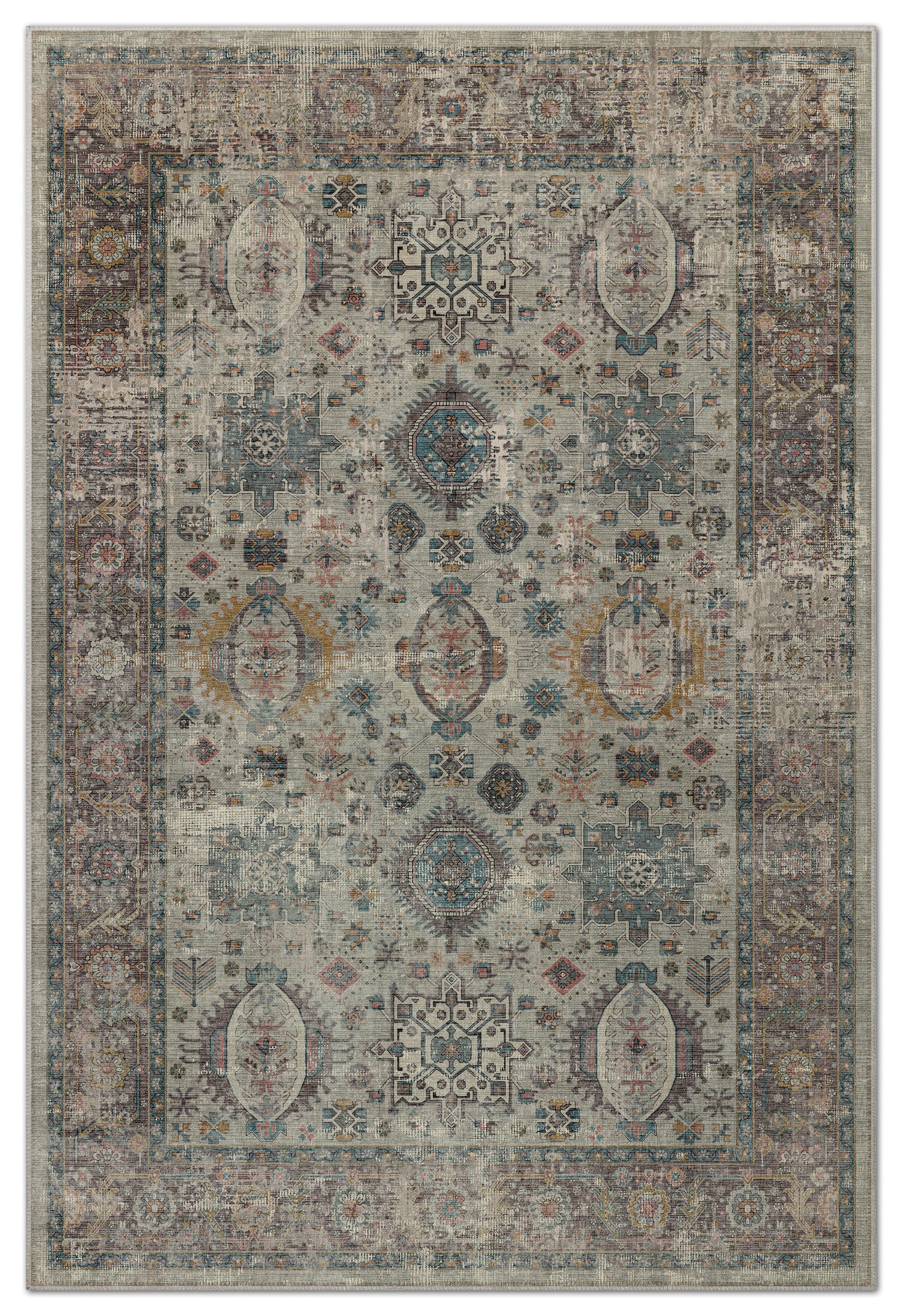 Arte VN001-2 Vintage Klasik Desenli Dekoratif Şönil Halı