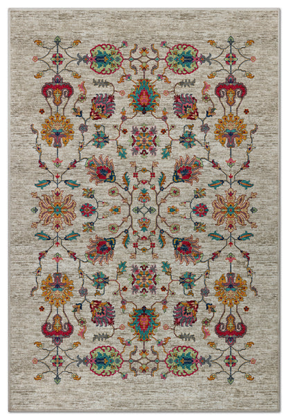 Arte VN002 Vintage Klasik Çiçek Figürlü Dekoratif Şönil Halı