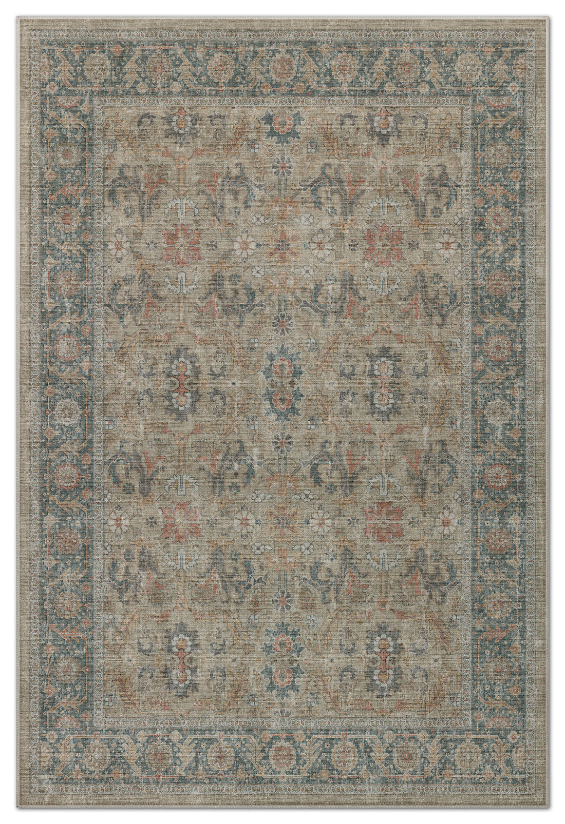 Arte VN003 Vintage Klasik Desenli Dekoratif Şönil Halı