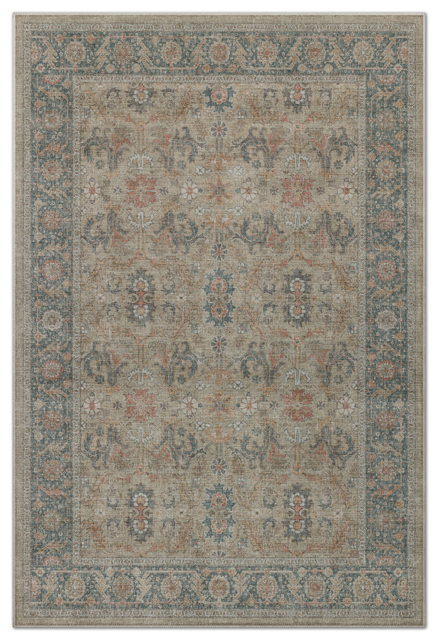 Arte VN003 Vintage Klasik Desenli Dekoratif Şönil Halı