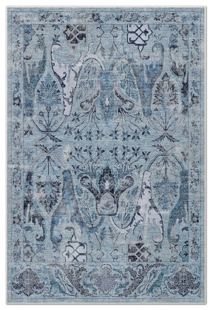 Arte VN004-2 Vintage Klasik Çiçek Figürlü Dekoratif Şönil Halı