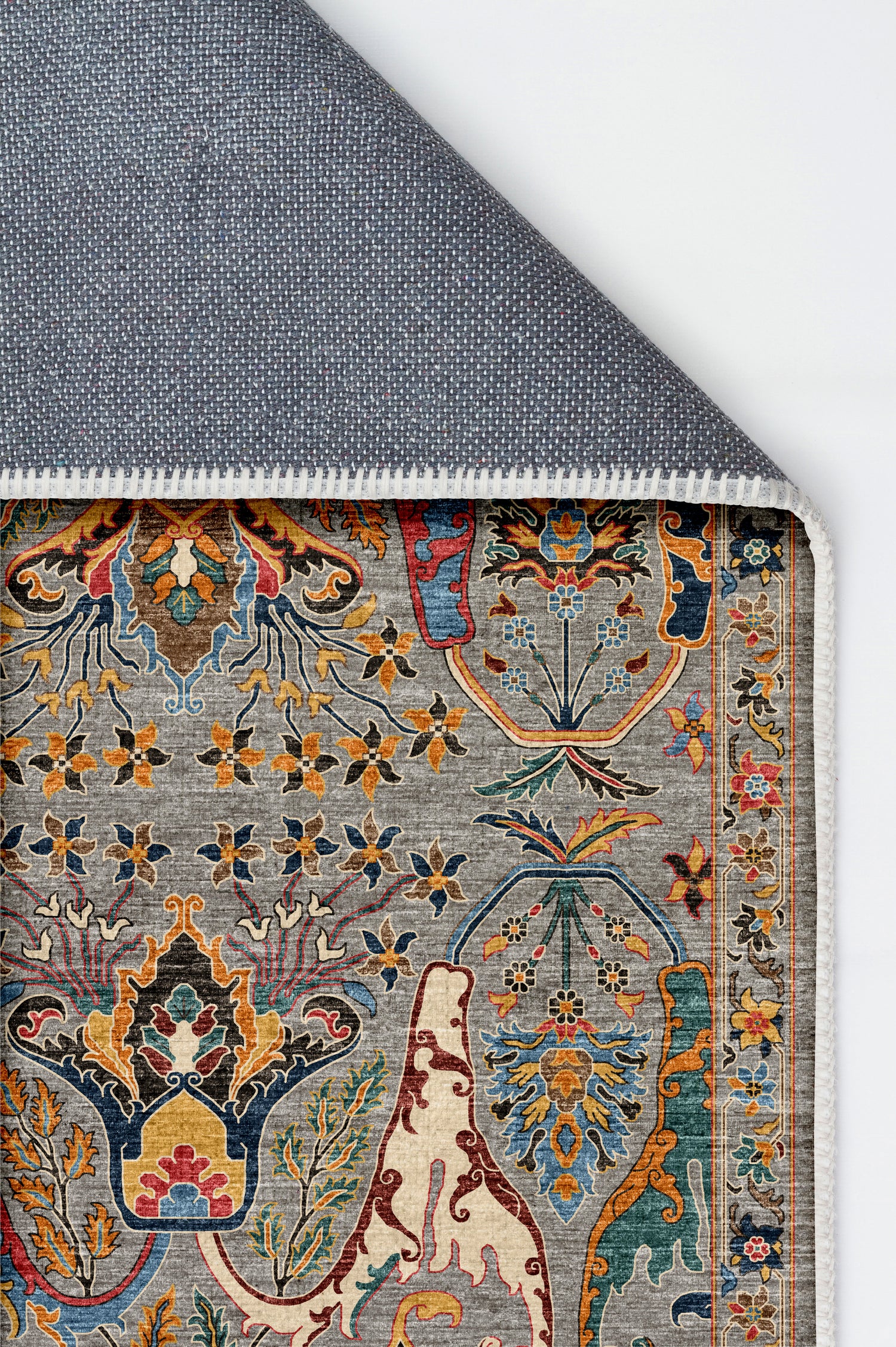 Arte VN004-3 Vintage Klasik Çiçek Figürlü Dekoratif Şönil Halı