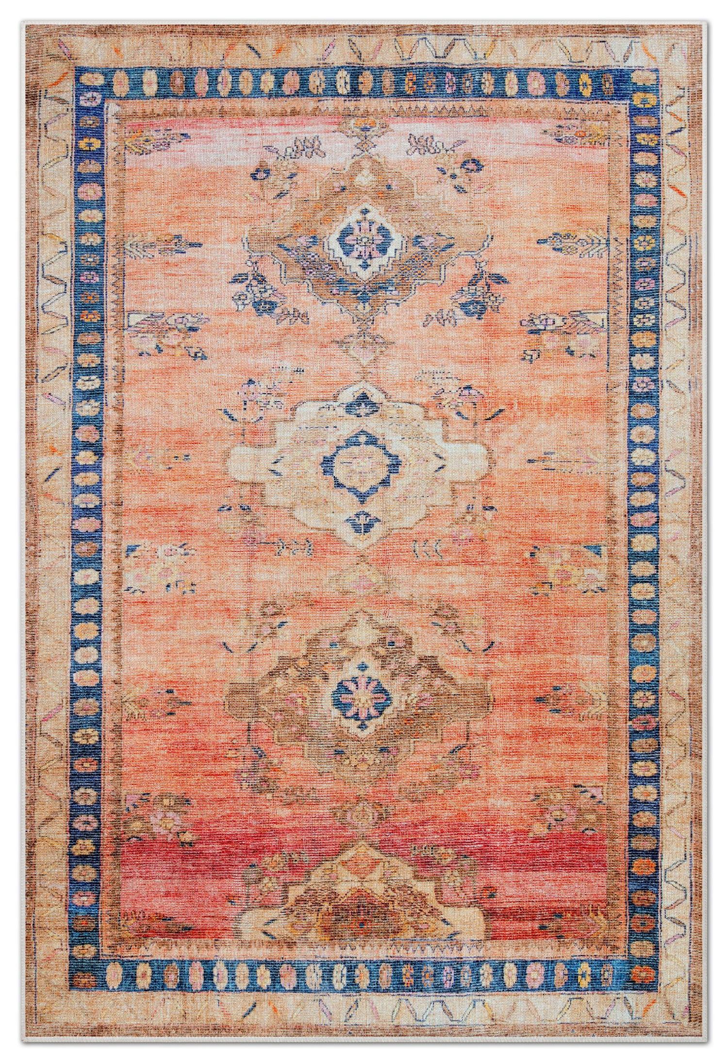 Arte VN005 Vintage Klasik Desenli Dekoratif Şönil Halı