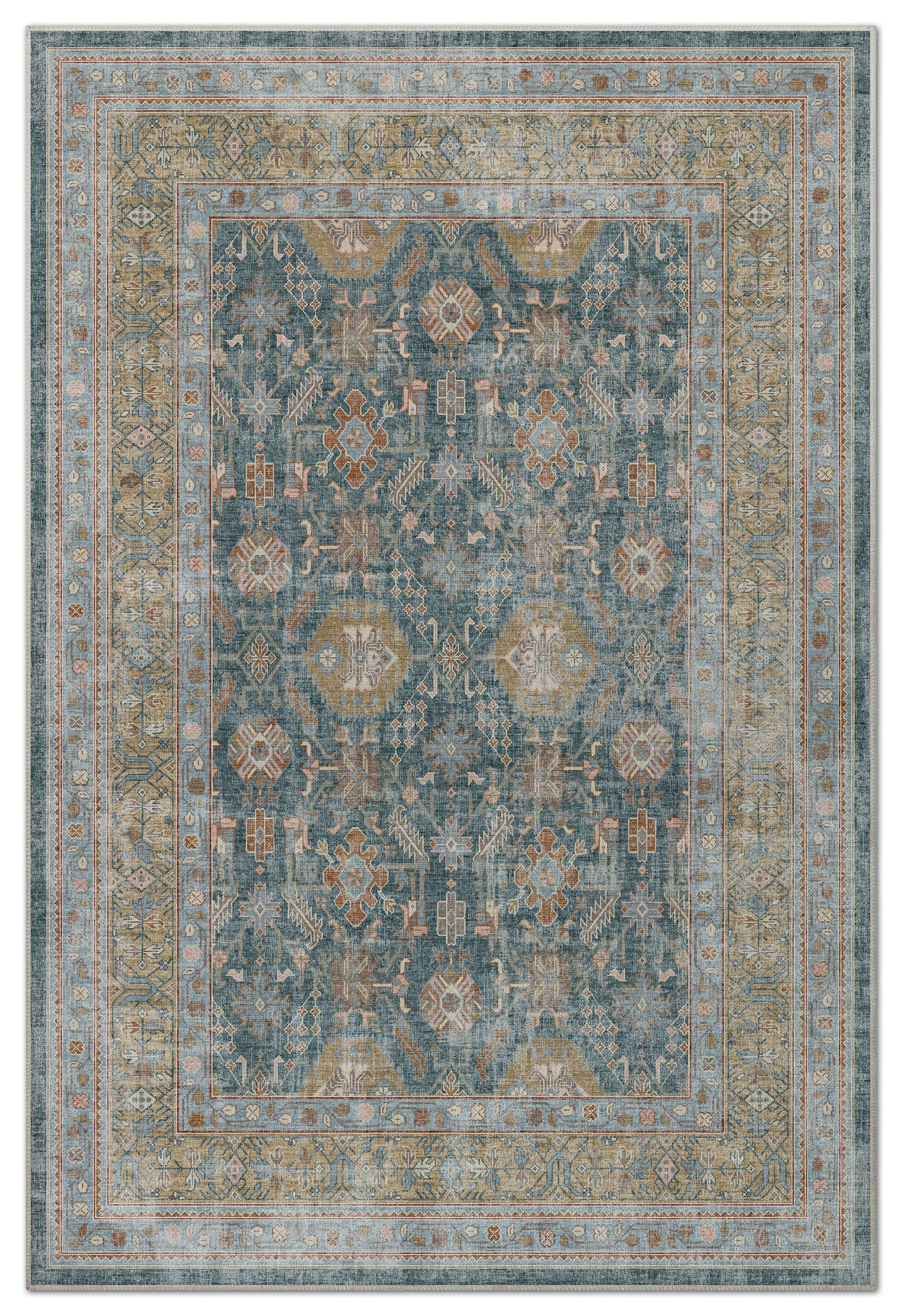 Arte VN008-1 Vintage Klasik Desenli Dekoratif Şönil Halı