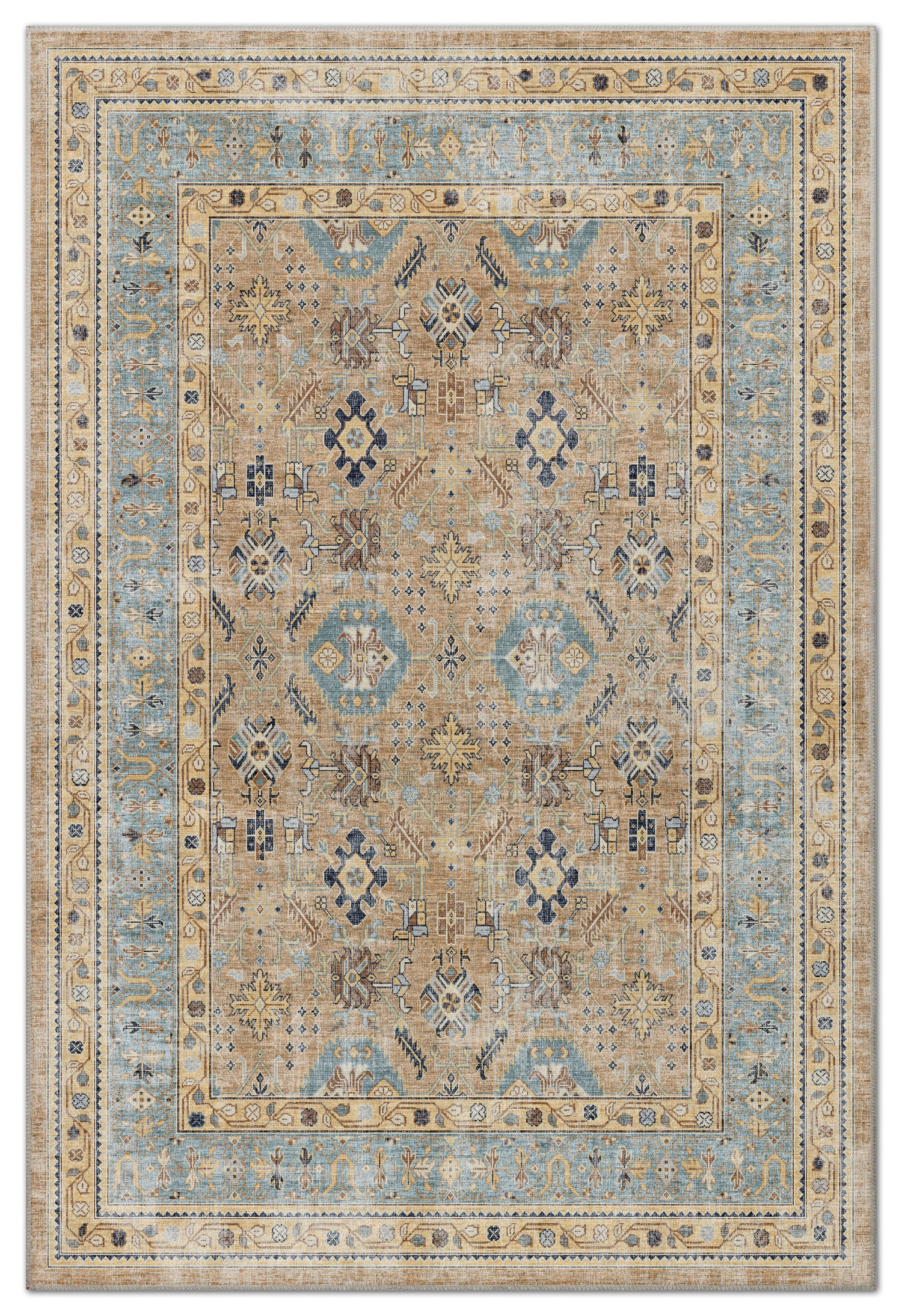 Arte VN008-2 Vintage Klasik Desenli Dekoratif Şönil Halı