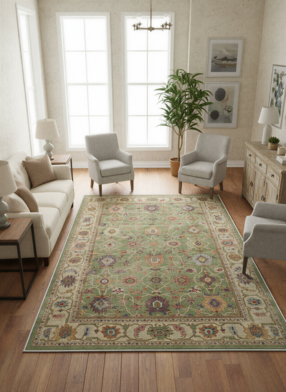 Arte VN009 Vintage Klasik Desenli Dekoratif Şönil Halı