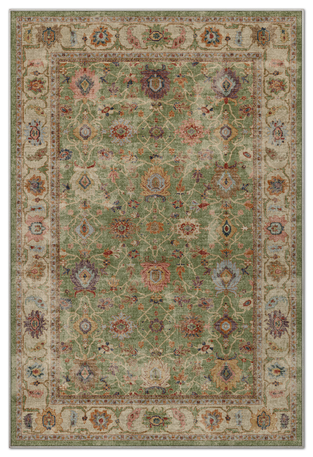 Arte VN009 Vintage Klasik Desenli Dekoratif Şönil Halı