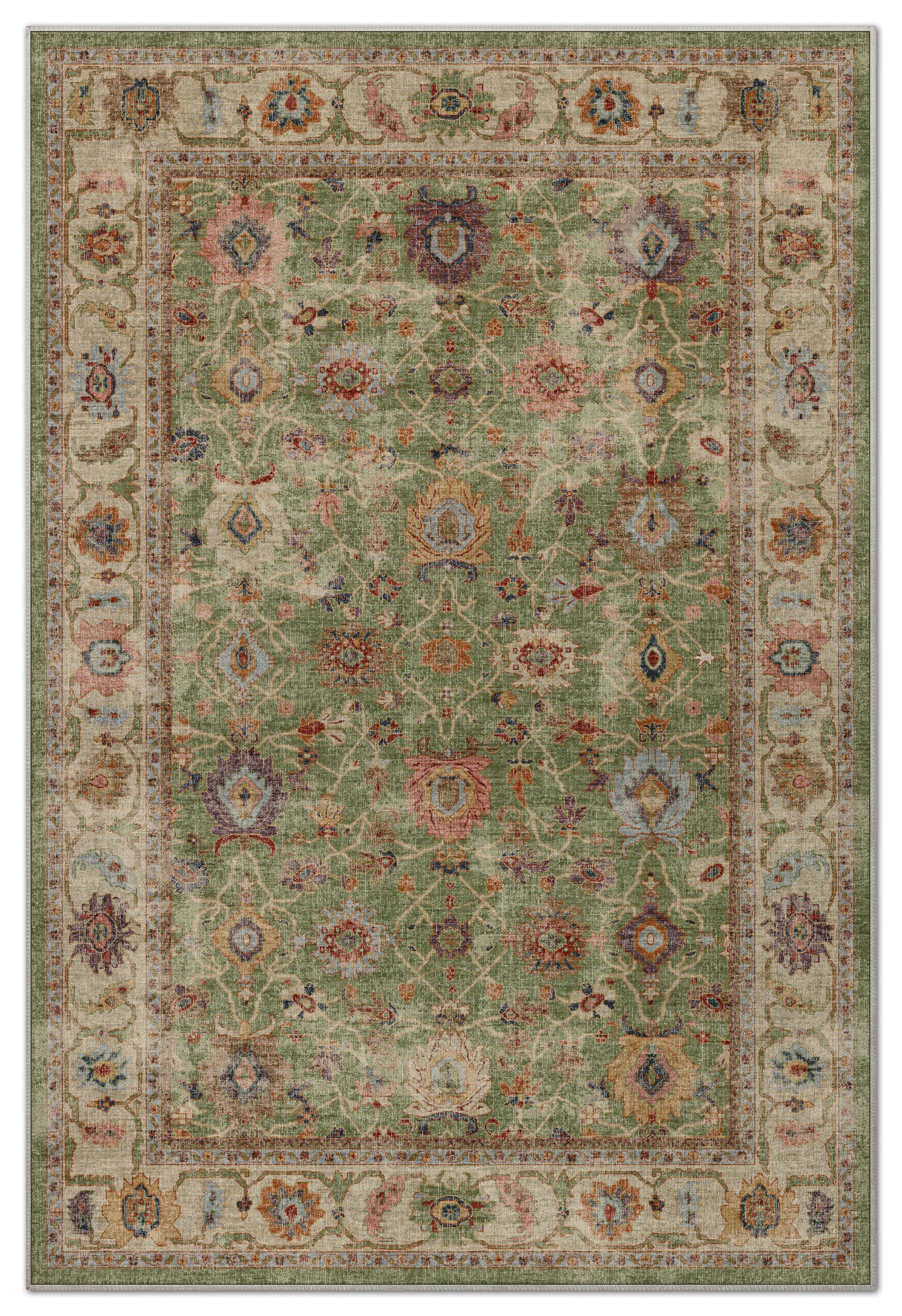 Arte VN009 Vintage Klasik Desenli Dekoratif Şönil Halı