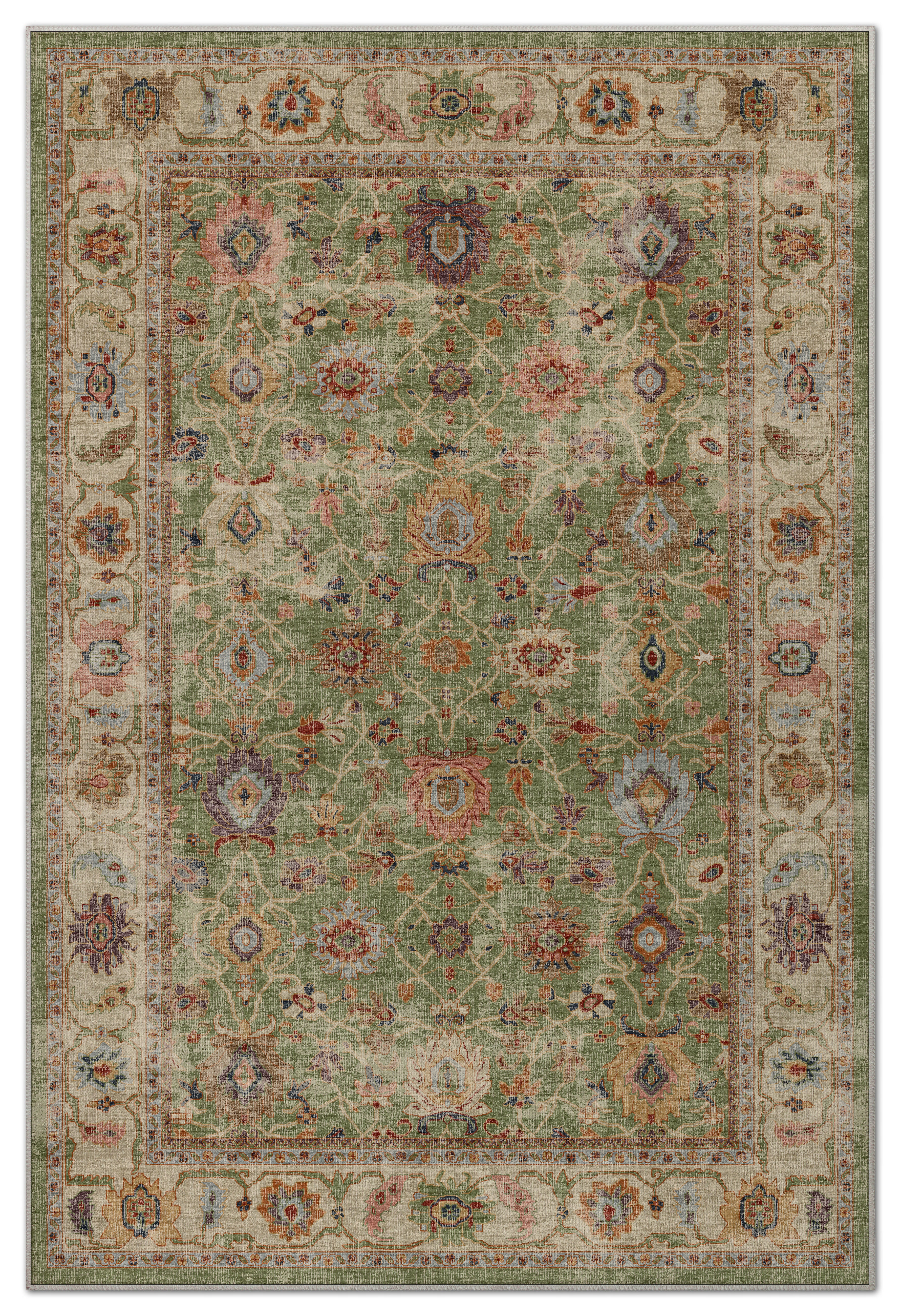 Arte VN009 Vintage Klasik Desenli Dekoratif Şönil Halı