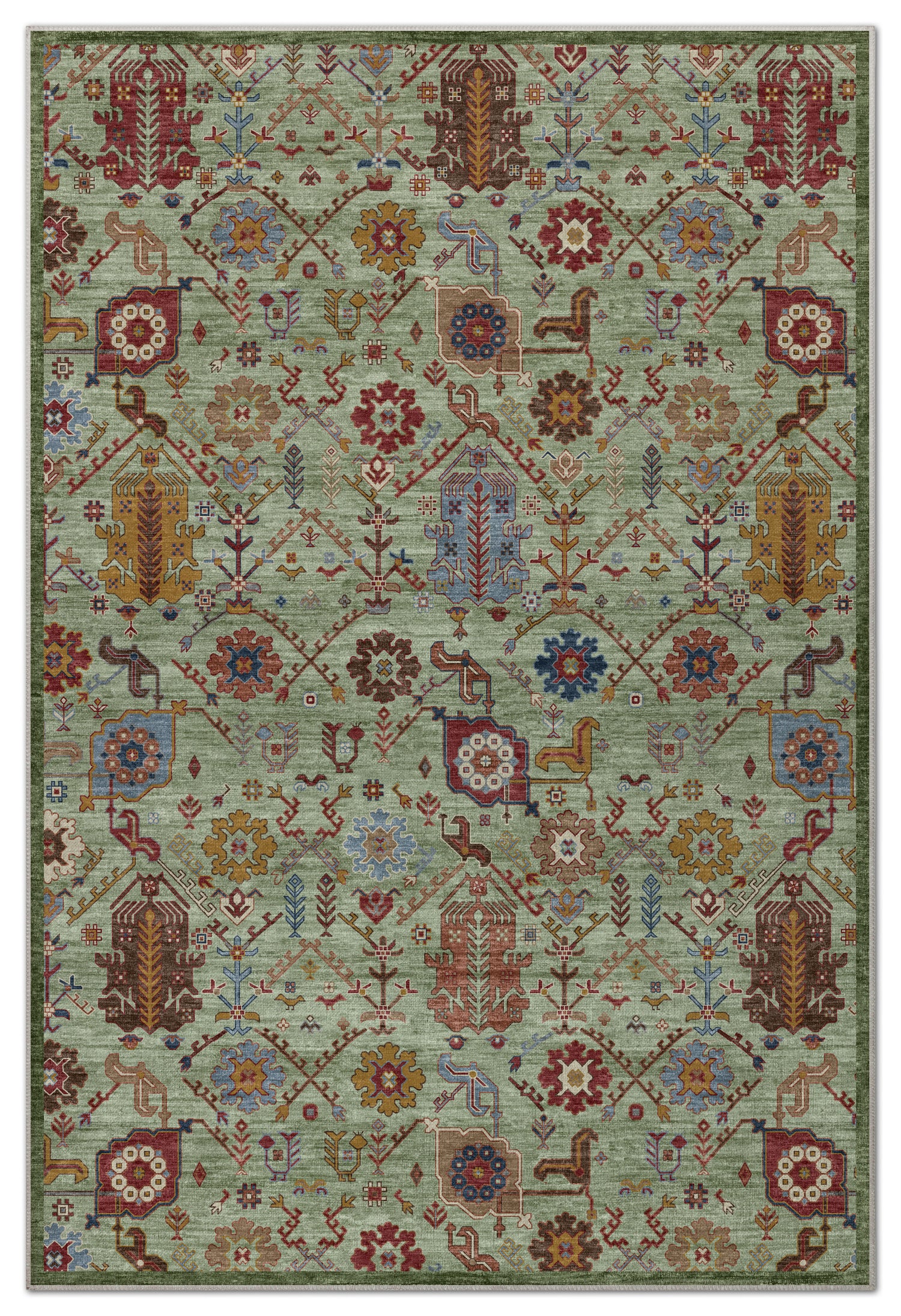 Arte VN010-1 Vintage Klasik Desenli Dekoratif Şönil Halı