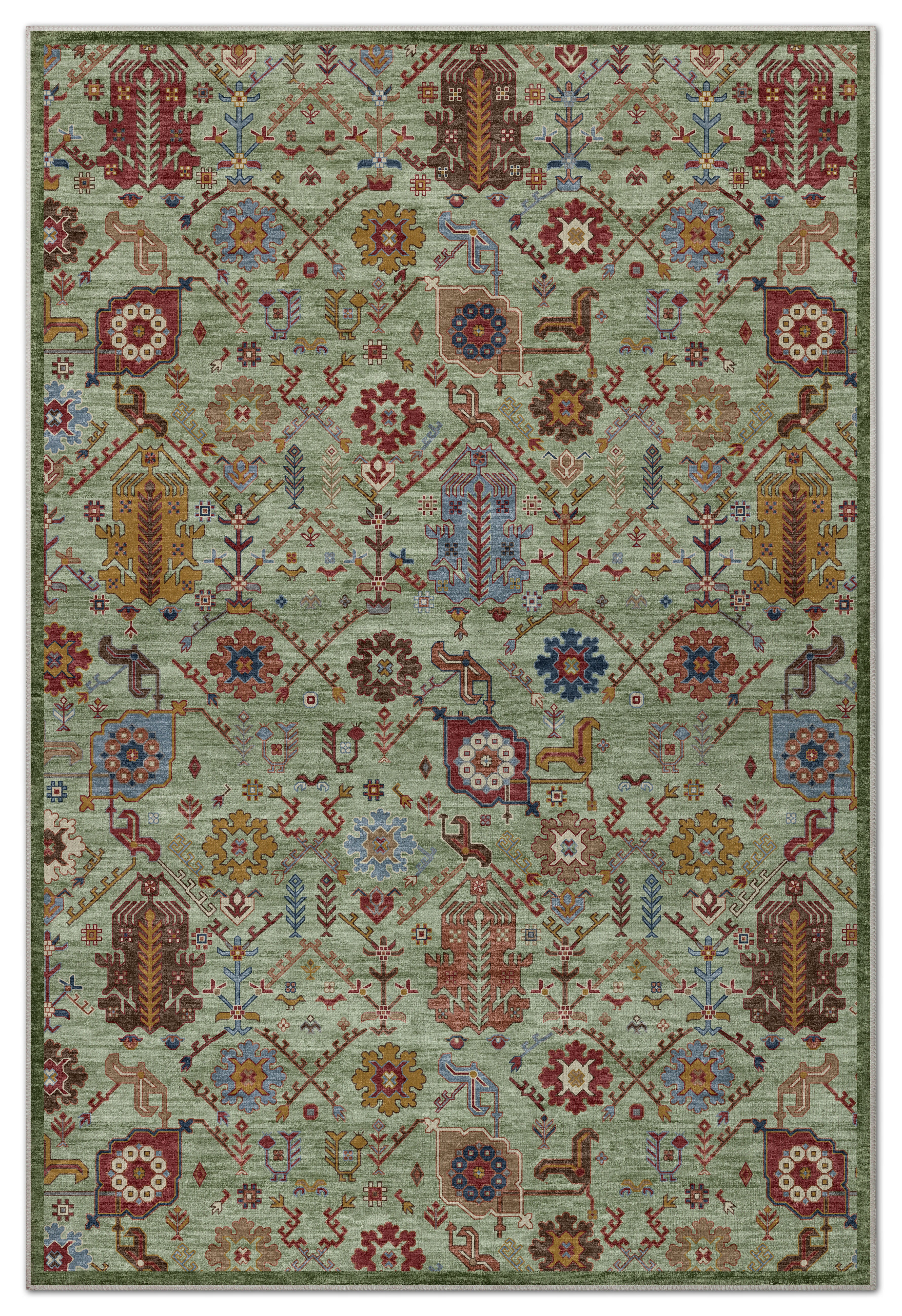 Arte VN010-1 Vintage Klasik Desenli Dekoratif Şönil Halı