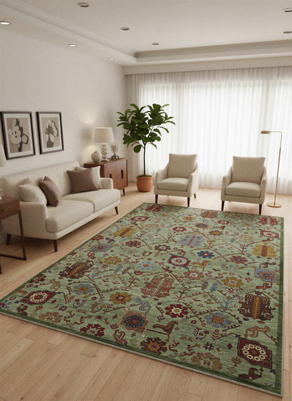 Arte VN010-1 Vintage Klasik Desenli Dekoratif Şönil Halı