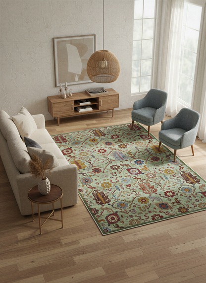 Arte VN010-1 Vintage Klasik Desenli Dekoratif Şönil Halı