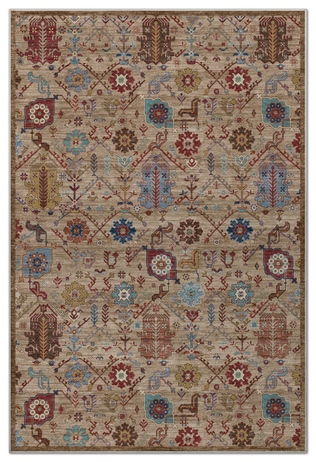 Arte VN010-2 Vintage Klasik Desenli Dekoratif Şönil Halı