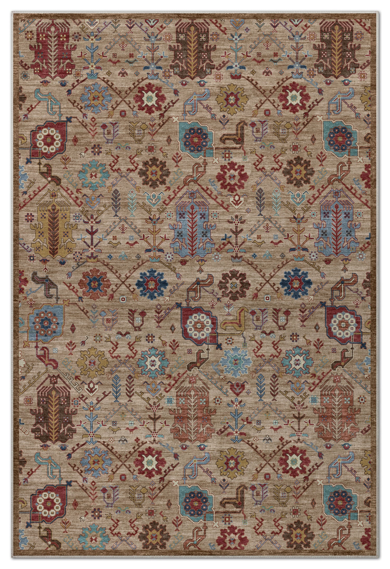 Arte VN010-2 Vintage Klasik Desenli Dekoratif Şönil Halı