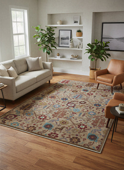 Arte VN010-2 Vintage Klasik Desenli Dekoratif Şönil Halı