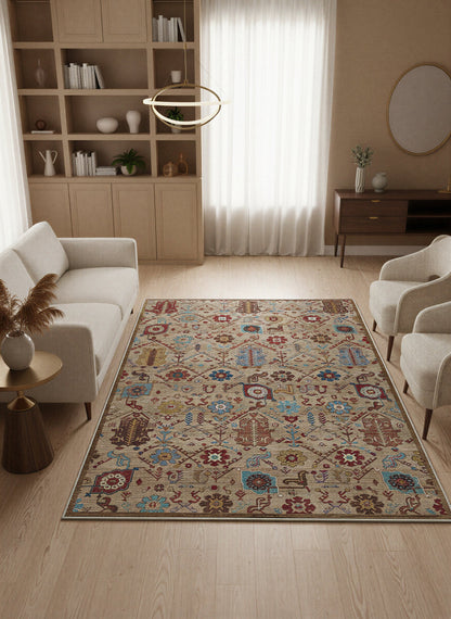 Arte VN010-2 Vintage Klasik Desenli Dekoratif Şönil Halı