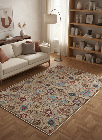 Arte VN010-2 Vintage Klasik Desenli Dekoratif Şönil Halı