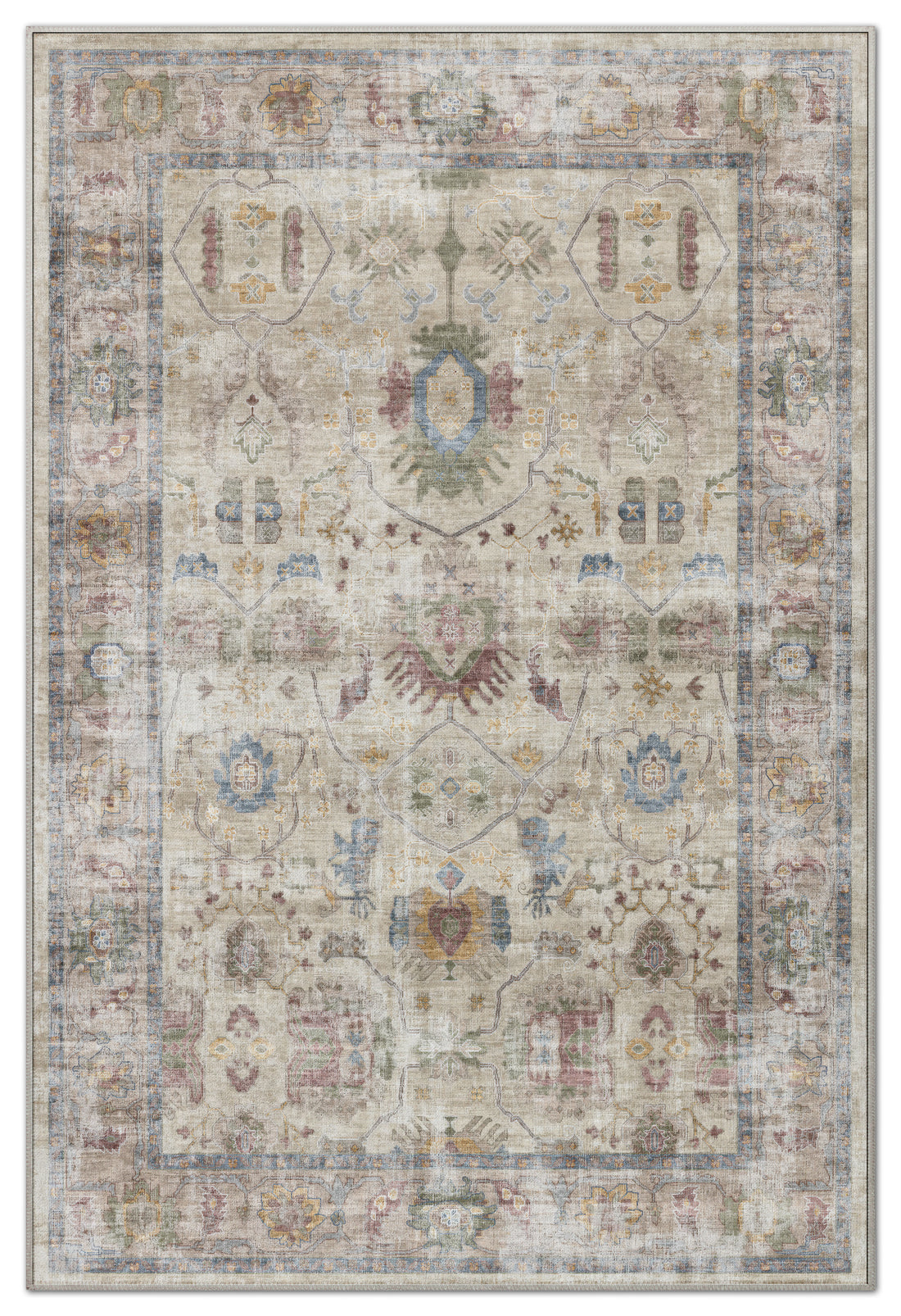 Arte VN011 Vintage Klasik Desenli Dekoratif Şönil Halı