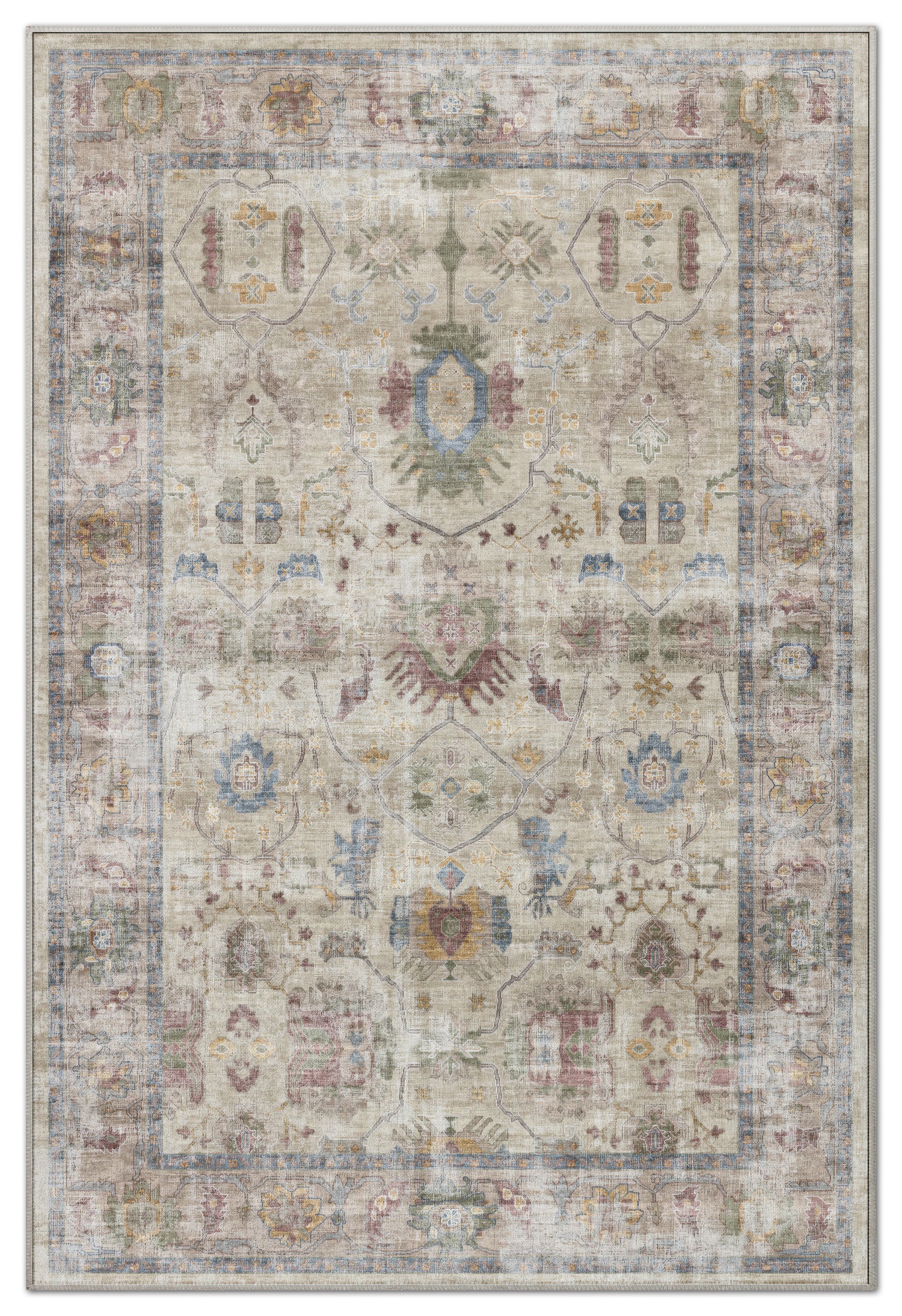 Arte VN011 Vintage Klasik Desenli Dekoratif Şönil Halı