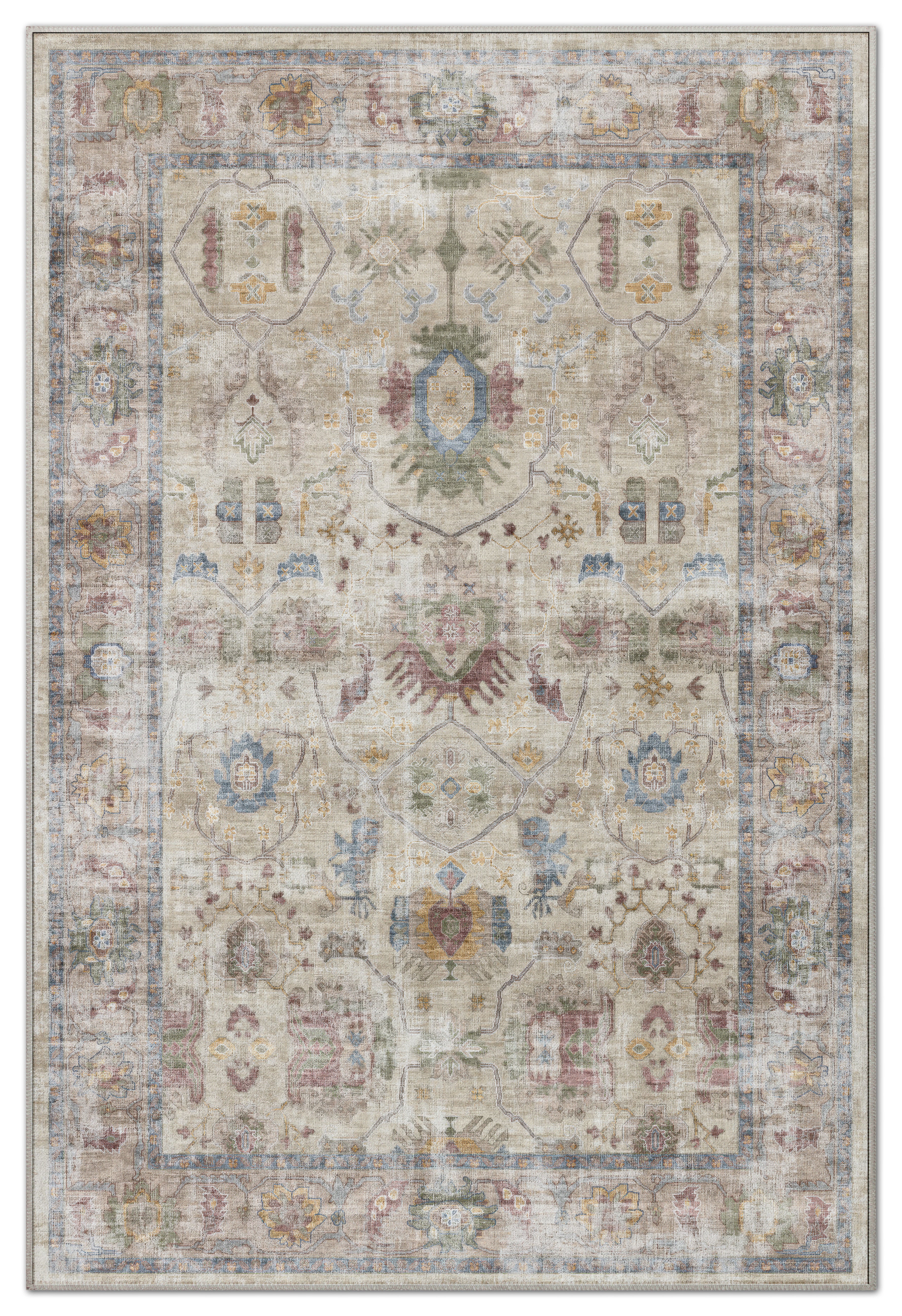 Arte VN011 Vintage Klasik Desenli Dekoratif Şönil Halı