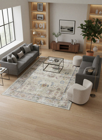 Arte VN011 Vintage Klasik Desenli Dekoratif Şönil Halı