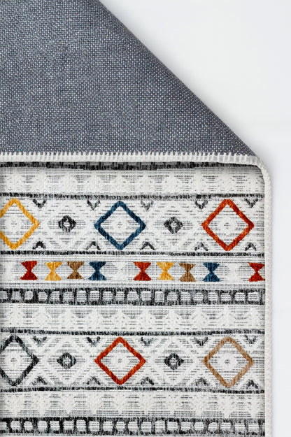 Arte VN012 İskandinav Desenli Renkli Dekoratif Şönil Halı