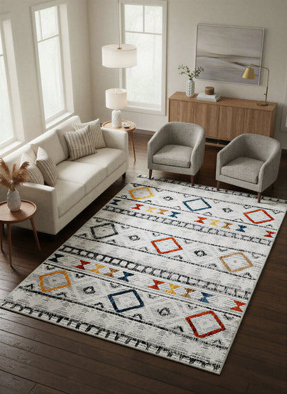 Arte VN012 İskandinav Desenli Renkli Dekoratif Şönil Halı