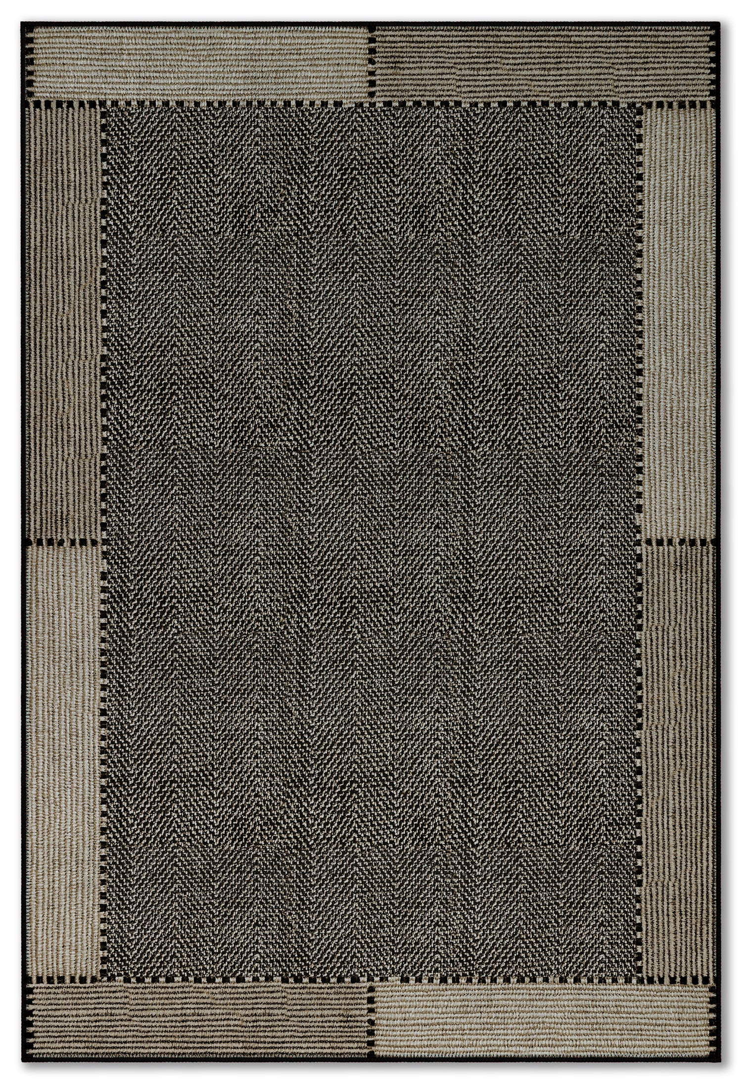 Arte VN018-1 Modern Balıksırtı Desenli Dekoratif Şönil Halı