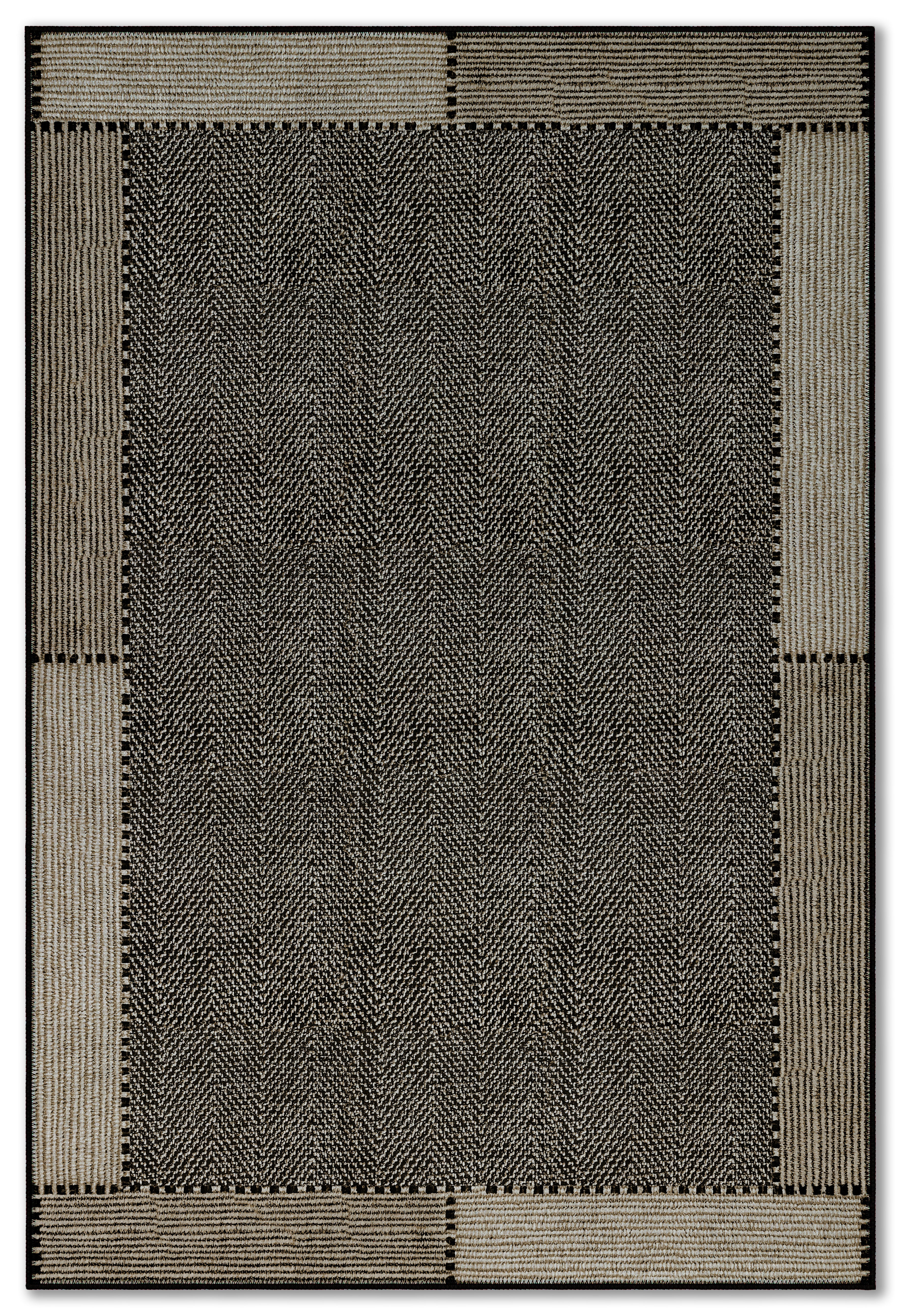 Arte VN018-1 Modern Balıksırtı Desenli Dekoratif Şönil Halı