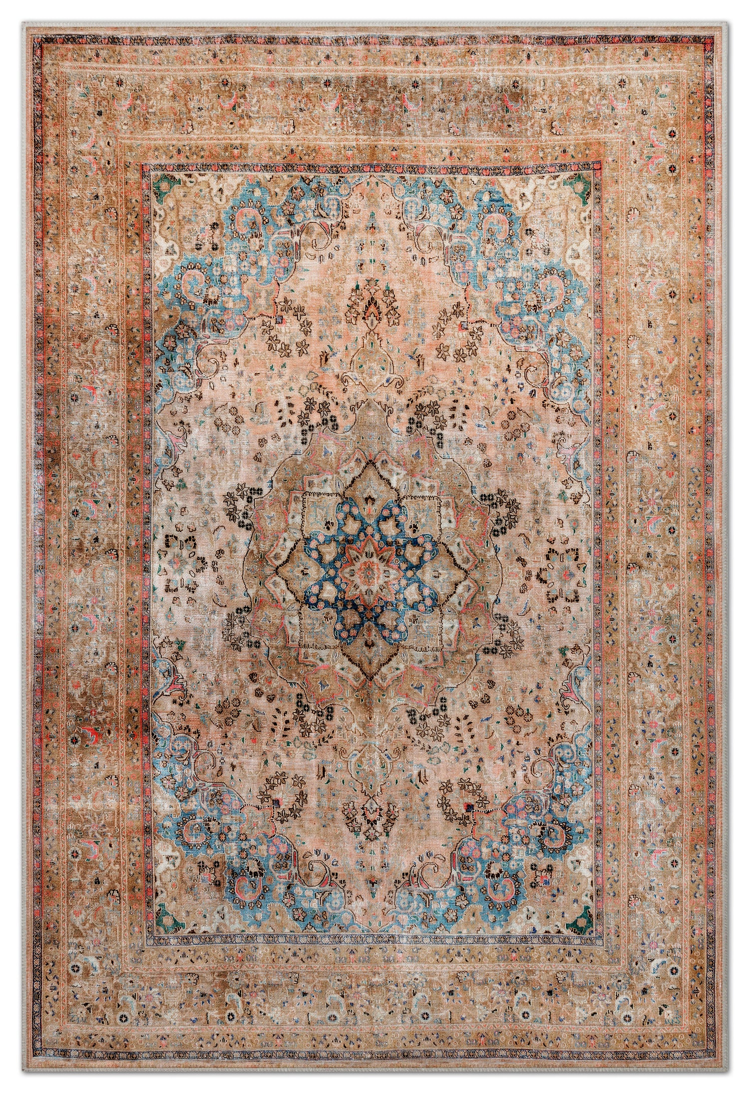 Arte VN019 Vintage Klasik Desenli Dekoratif Şönil Halı