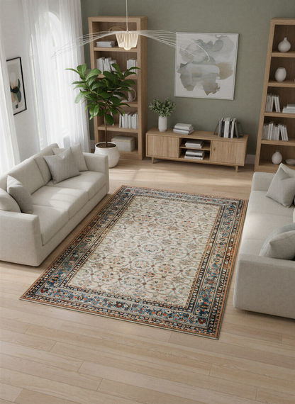 Arte VN020 Vintage Klasik Desenli Dekoratif Şönil Halı